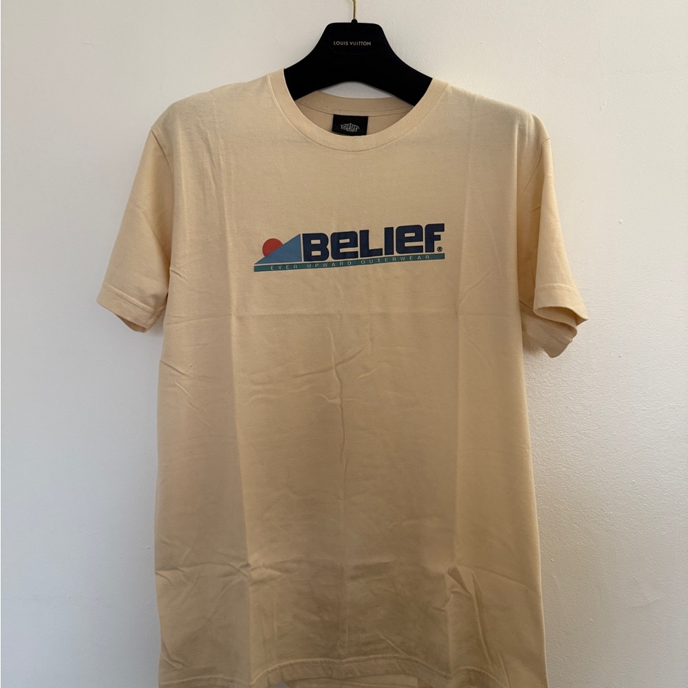Belief Beige T-Shirt Long Island City Astoria Limited Edition Merch